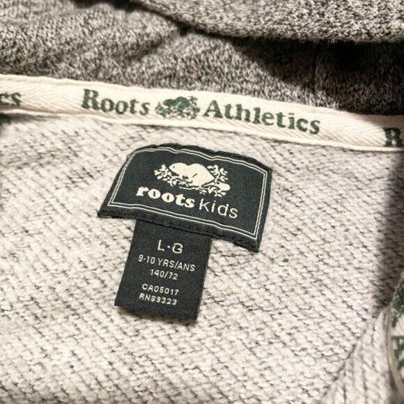 Roots Gray Kids Hoodie 9-10y Size Large - Picture 4 of 16